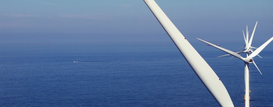Photo of an offshore wind farm